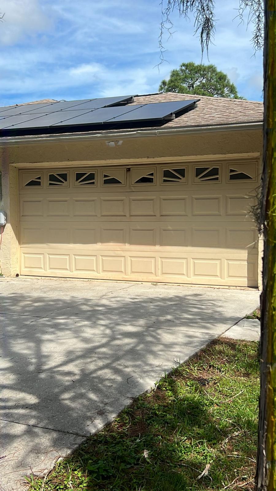 Beautiful garage door with decorative windows